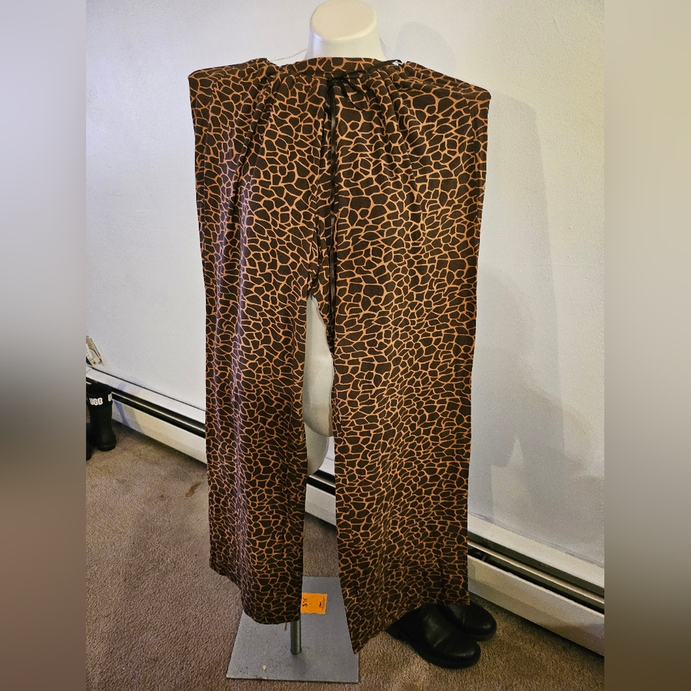 Women's Brown Animal Print Pajama pants